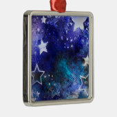 Ruimte-achtergrond met sterren metalen ornament (Rechts)