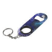 Ruimte-achtergrond met sterren mini flessenopener (Voorkant Gekanteld)