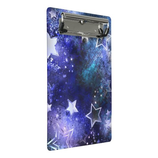Ruimte-achtergrond met sterren mini klembord (Schuin)