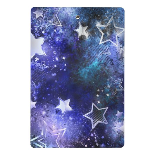 Ruimte-achtergrond met sterren mini klembord (Achterkant)
