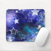 Ruimte-achtergrond met sterren muismat (Met muis)