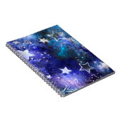 Ruimte-achtergrond met sterren notitieboek (Rechterzijde)