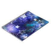 Ruimte-achtergrond met sterren notitieboek (Linkerzijde)