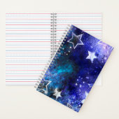 Ruimte-achtergrond met sterren notitieboek (Binnen)