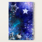 Ruimte-achtergrond met sterren notitieboek (Achterkant)