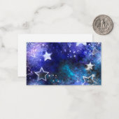 Ruimte-achtergrond met sterren notitiekaartje (Voorkant / Achterkant in situ)