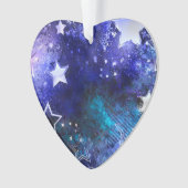 Ruimte-achtergrond met sterren ornament (voorkant)