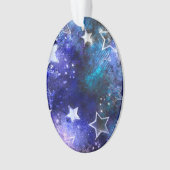 Ruimte-achtergrond met sterren ornament (voorkant)