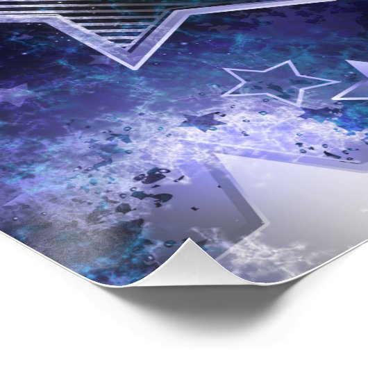 Ruimte-achtergrond met sterren perfect poster (Hoek)