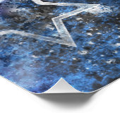 Ruimte-achtergrond met sterren perfect poster (Hoek)