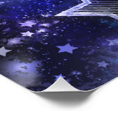 Ruimte-achtergrond met sterren perfect poster (Hoek)