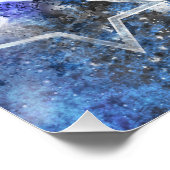 Ruimte-achtergrond met sterren perfect poster (Hoek)