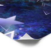 Ruimte-achtergrond met sterren perfect poster (Hoek)