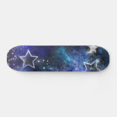 Ruimte-achtergrond met sterren persoonlijk skateboard (Horizontaal)