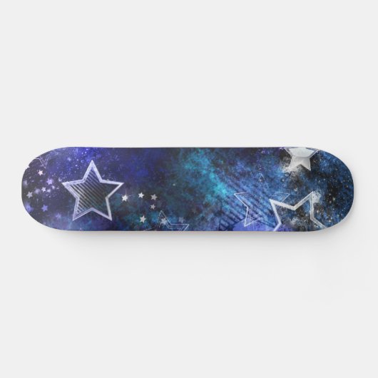 Ruimte-achtergrond met sterren persoonlijk skateboard (Horizontaal)