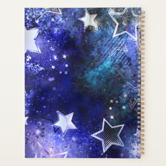Ruimte-achtergrond met sterren planner (Achterkant)