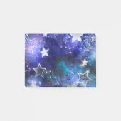 Ruimte-achtergrond met sterren post-it® notes (Voorkant)