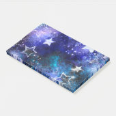 Ruimte-achtergrond met sterren post-it® notes (Schuin)