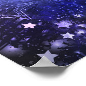 Ruimte-achtergrond met sterren poster (Hoek)