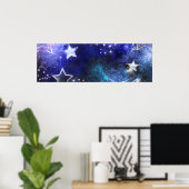 Ruimte-achtergrond met sterren poster (Thuiskantoor)