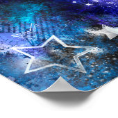 Ruimte-achtergrond met sterren poster (Hoek)