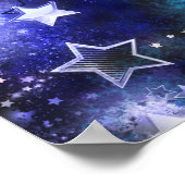 Ruimte-achtergrond met sterren poster (Hoek)