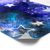 Ruimte-achtergrond met sterren poster (Hoek)