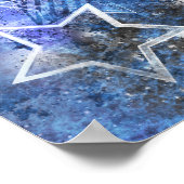 Ruimte-achtergrond met sterren poster (Hoek)