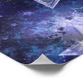 Ruimte-achtergrond met sterren poster (Hoek)