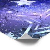 Ruimte-achtergrond met sterren poster (Hoek)