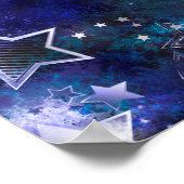 Ruimte-achtergrond met sterren poster (Hoek)