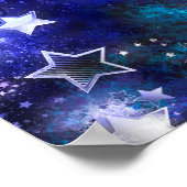 Ruimte-achtergrond met sterren poster (Hoek)