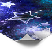 Ruimte-achtergrond met sterren poster (Hoek)