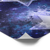 Ruimte-achtergrond met sterren poster (Hoek)