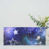 Ruimte-achtergrond met sterren programmakaart (Staand voorkant)