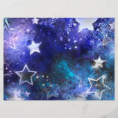 Ruimte-achtergrond met sterren programmakaart (Voorkant)