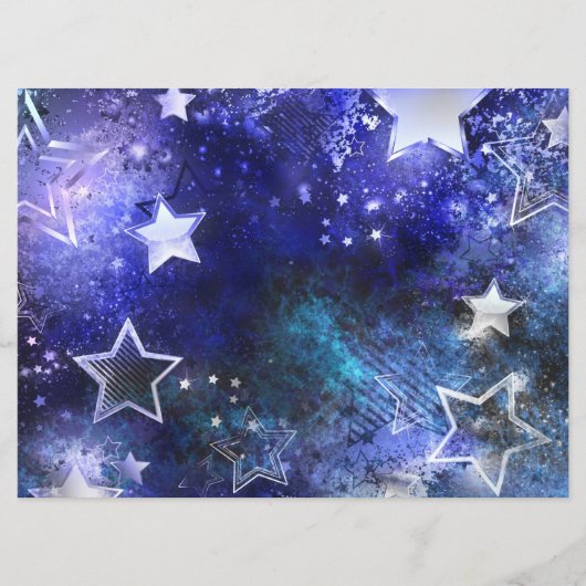 Ruimte-achtergrond met sterren programmakaart (Voorkant)