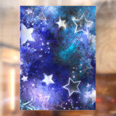 Ruimte-achtergrond met sterren raamsticker (Vel 2)
