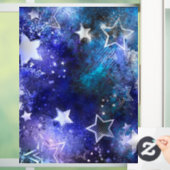 Ruimte-achtergrond met sterren raamsticker (Huis)