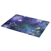 Ruimte-achtergrond met sterren snijplank (Hoek)