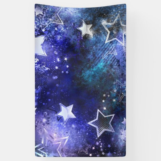 Ruimte-achtergrond met sterren spandoek (Verticaal)
