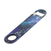 Ruimte-achtergrond met sterren speed flessenopener (Voorkant Gekanteld)