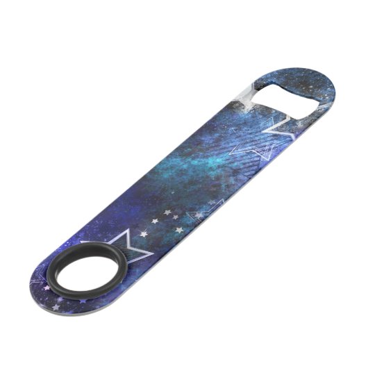Ruimte-achtergrond met sterren speed flessenopener (Voorkant Gekanteld)
