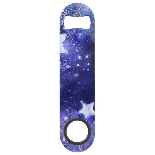 Ruimte-achtergrond met sterren speed flessenopener (Achterkant)