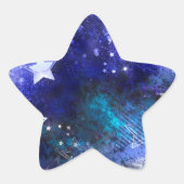 Ruimte-achtergrond met sterren ster sticker (Voorkant)