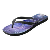 Ruimte-achtergrond met sterren teenslippers (Schuin)
