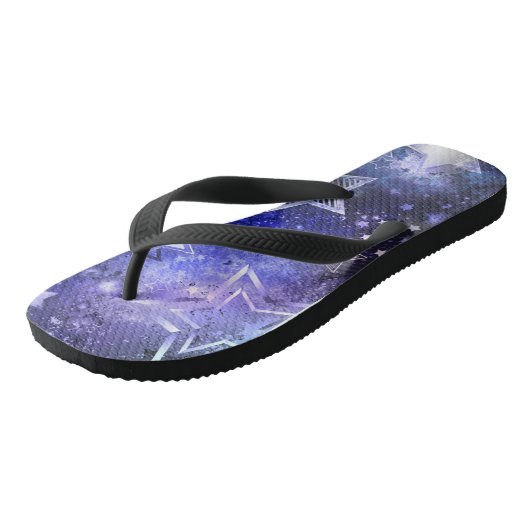 Ruimte-achtergrond met sterren teenslippers (Schuin)