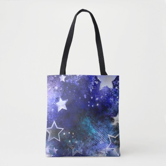 Ruimte-achtergrond met sterren tote bag (Voorkant)