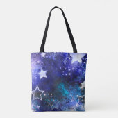 Ruimte-achtergrond met sterren tote bag (Achterkant)