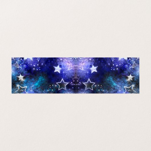 Ruimte-achtergrond met sterren visitekaartje (Buitenkant ongevouwen)